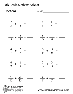 4th grade homework sheets