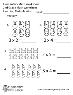 Second Grade Multiplication Worksheet